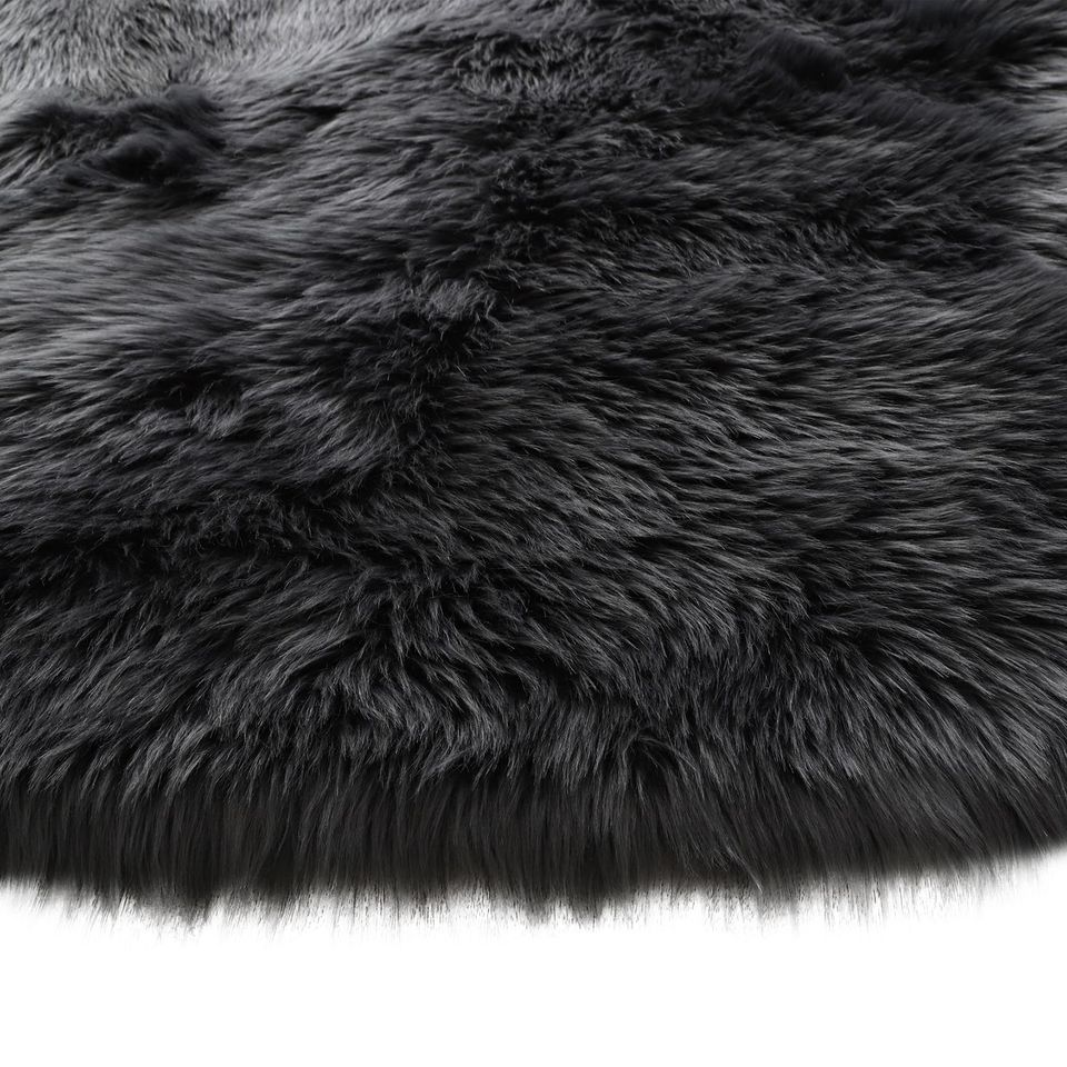 Picture of Amazing Rugs LSRGR5123-35 Cozy Collection Ultra Soft Fluffy Faux Fur Sheepskin Area Rug&#44; Gray