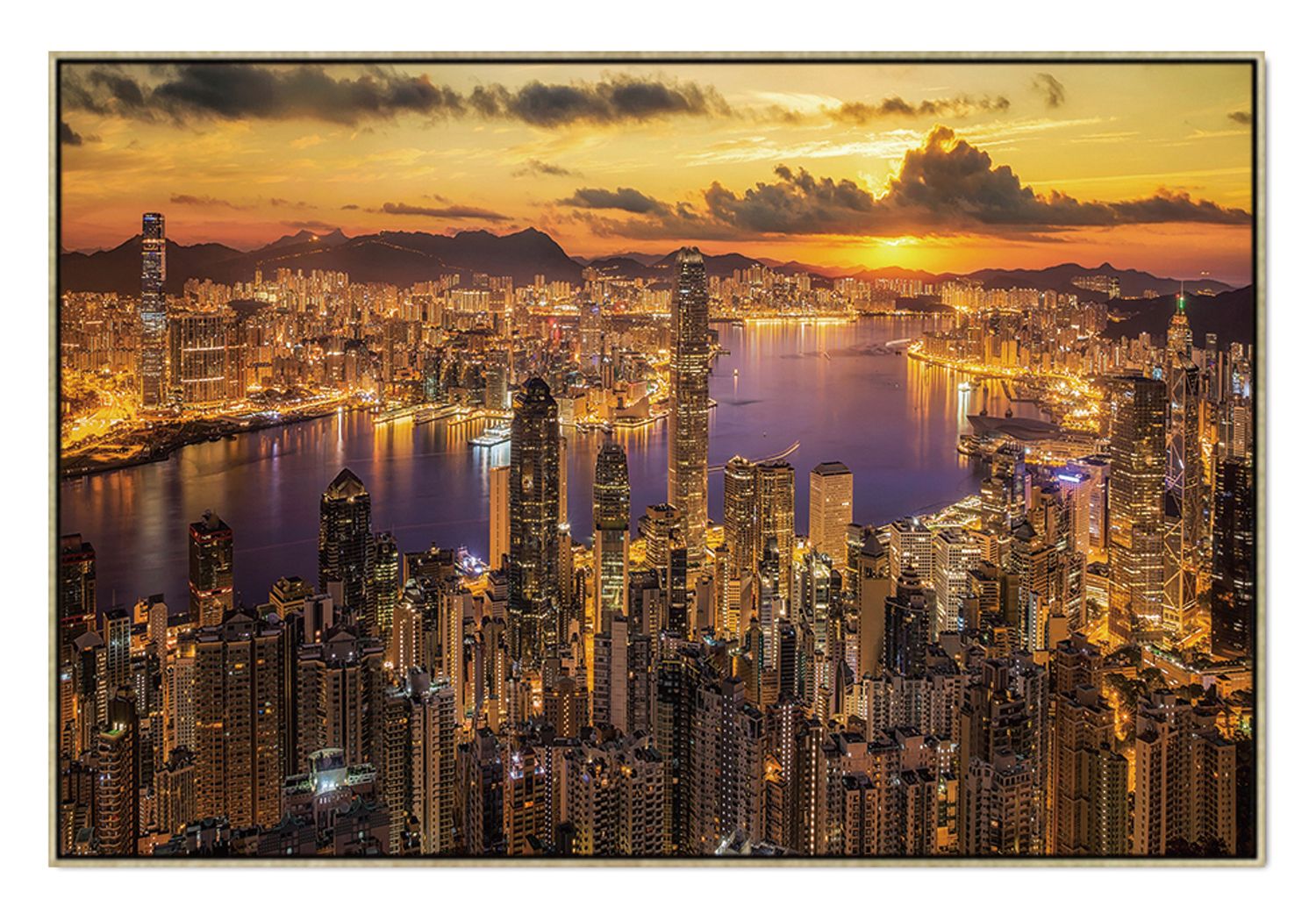 Picture of Amazing Rugs AR-61171 40 x 60 in. Oppidan Home Victoria Harbor Sunset Acrylic Wall Art