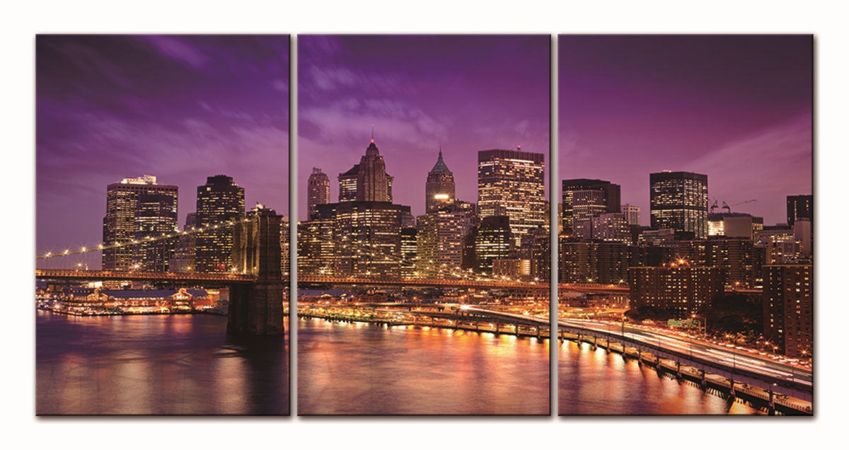 Picture of Amazing Rugs AR-20210429-5 36 x 72 in. Oppidan Home New York Skyline Acrylic Wall Art - 3 Piece