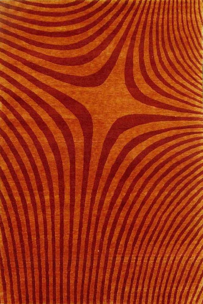 Hand Knotted Rust & Red Rectangle Rug - 6 x 9 ft. - Durable Wool Construction