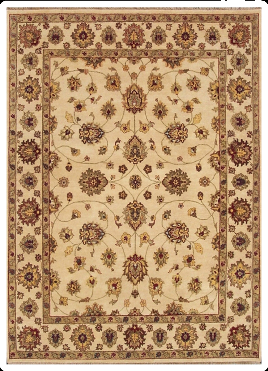 TG88 Hand Knotted Beige Rectangle Rug, 10 x 14 ft.