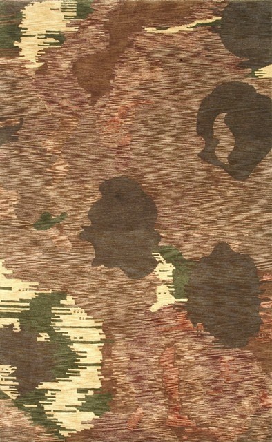 Hand Knotted Multi Color Rectangle Rug - 5 x 8 ft. - Durable Wool & Viscose