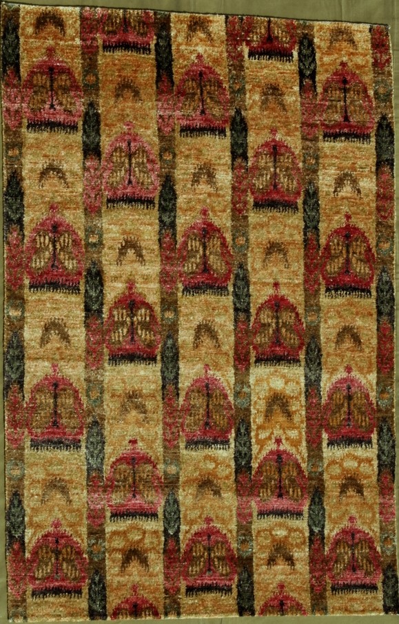 Hand Knotted Camel & Multi Color Rectangle Rug - 5 x 8 ft. - Durable Wool