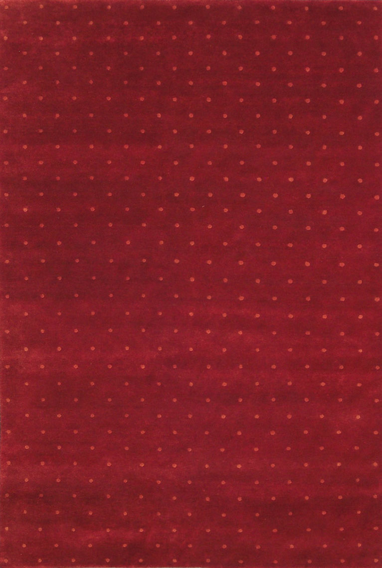 Hand Knotted Red Rectangle Rug - 6 x 9 ft. - Durable Wool - Handmade