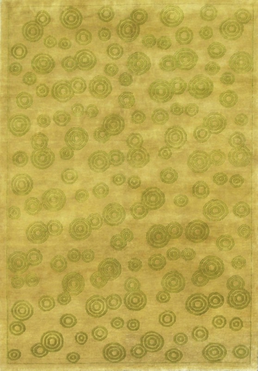 TE310 Hand Knotted Light Green & Green Rectangle Rug, 4 ft. 6 in. x 6 ft. 6 in.