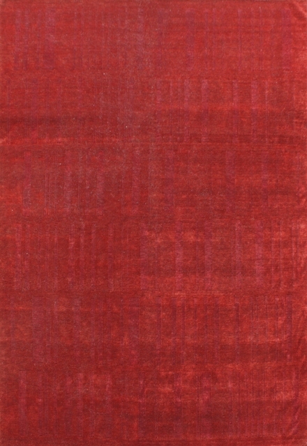 Hand Knotted Red Rectangle Rug - 7 x 9 ft. - Premium Wool - Durable Design