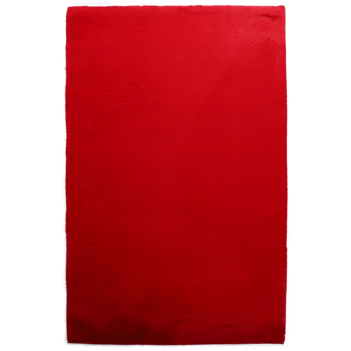 Soft Plush Rectangle Area Rug - Red - 5 ft. x 7 ft. 6 in.