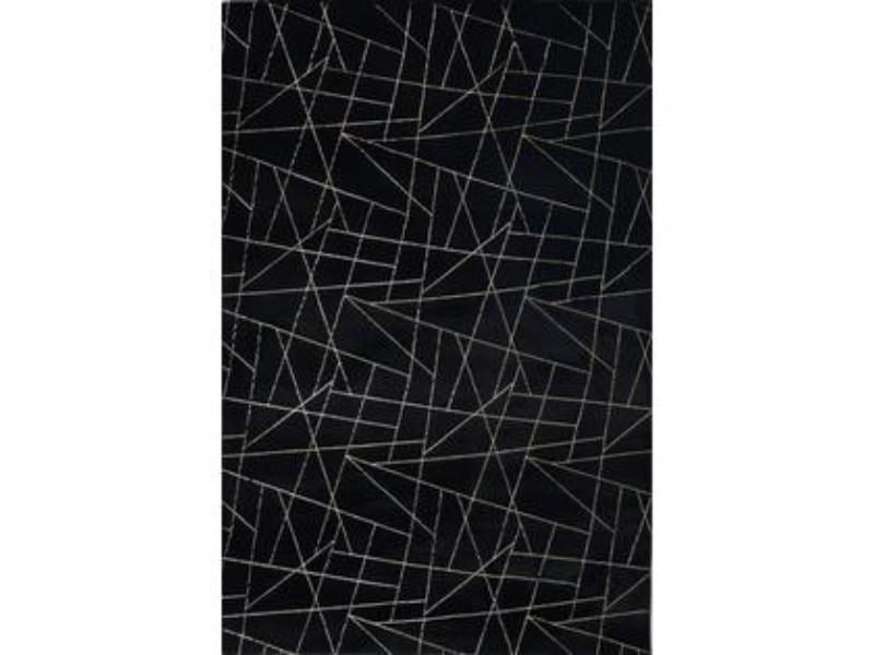 5 ft. x 7 ft.-6 in.  Area Rug, Black & Gold