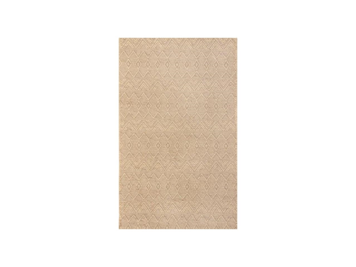 AUST20249613 9 ft. 6 in. x 13 ft. Undyed Wool Geometric & Contemporaray Pattern Area Rug, Light Beige