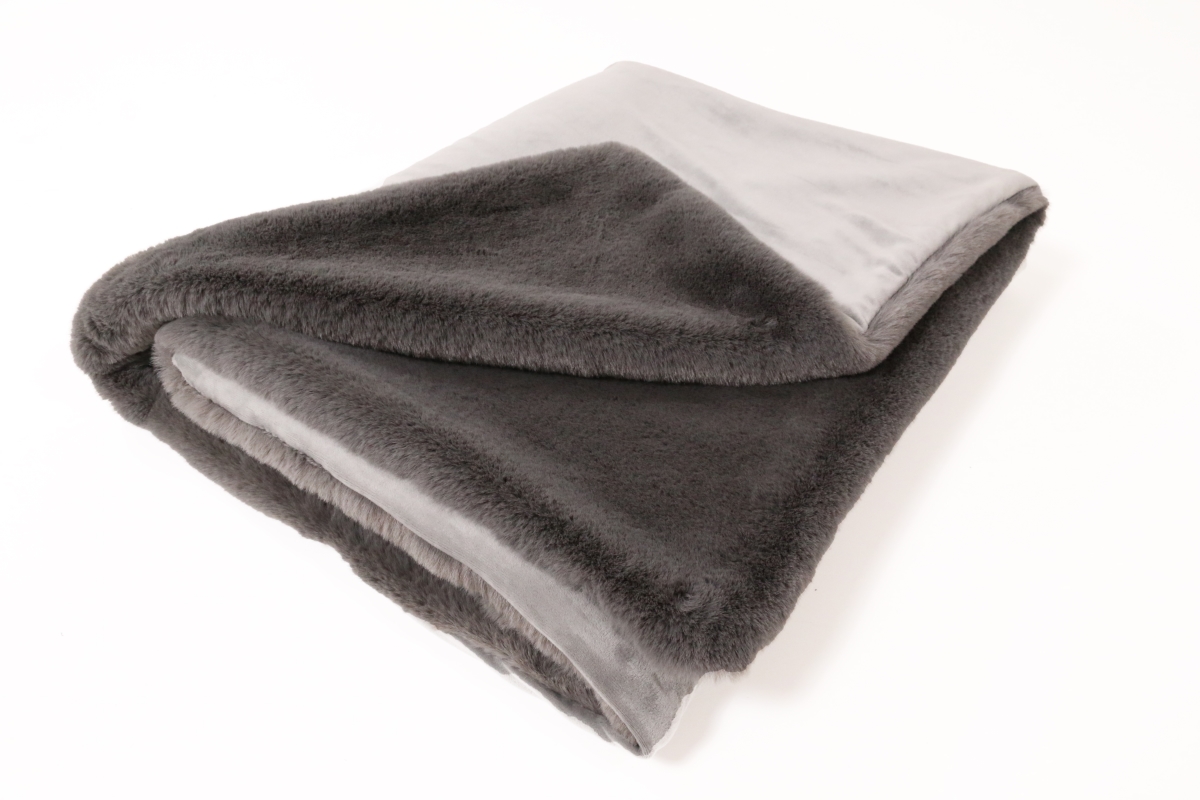 18 x 18 in. Soft & Silky Square Throw Pillow, Grey
