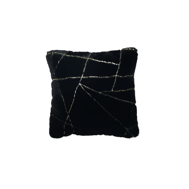 PIL8061818 18 x 18 in.  Pillow, Black & Gold