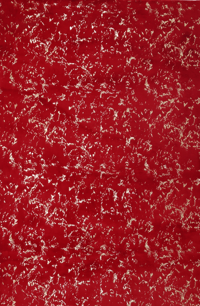 BREA807576 Brea Area Contemporary Rug, Red & Gold