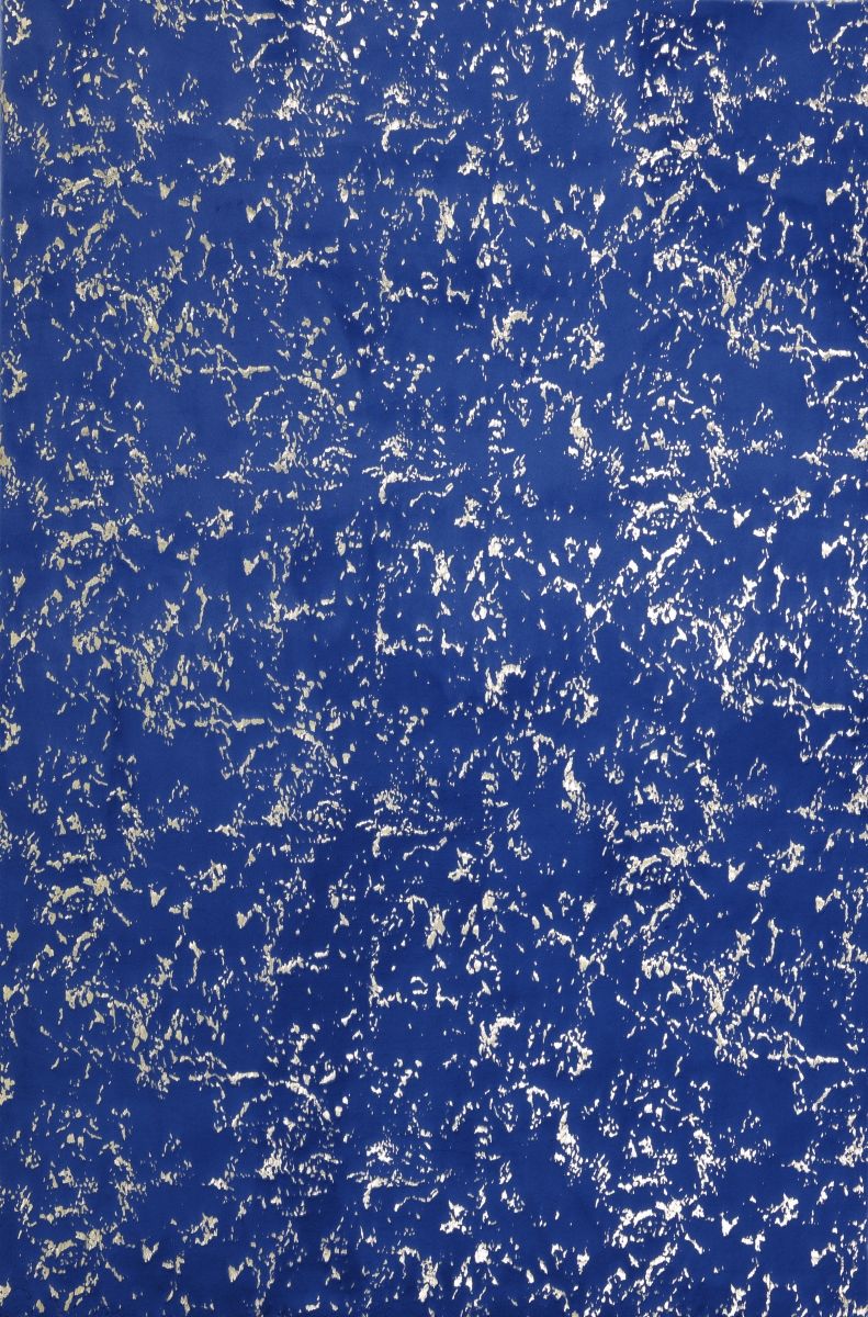 BREA8097696 Brea Area Contemporary Rug, Blue & Gold