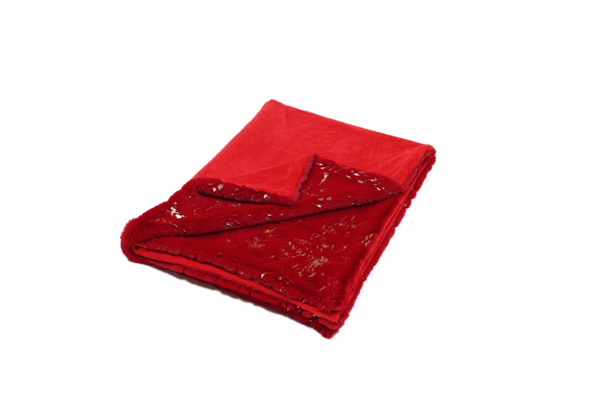 Picture of Noble House BREATHR8075060 Brea Throw&#44; Red & Gold