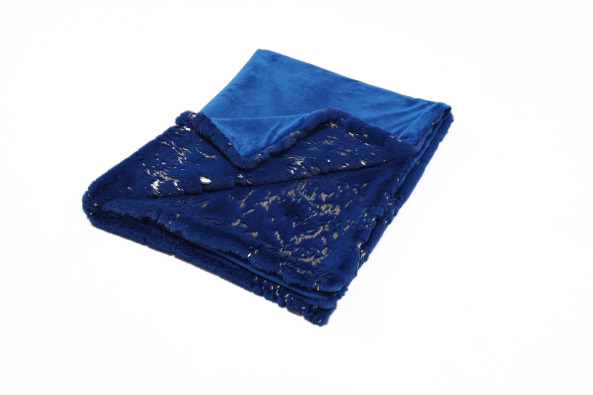 Picture of Noble House BREATHR8095060 Brea Throw&#44; Blue & Gold