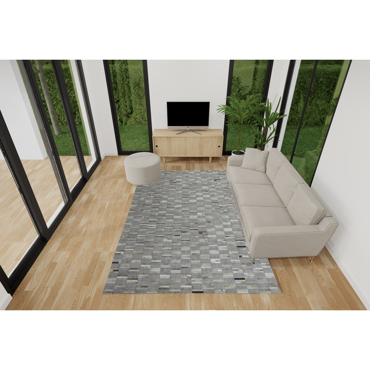 TEX321912 9 x 12 ft. Texas Rustic & Contemporary Rectangle Area Rug - Blue & Gray