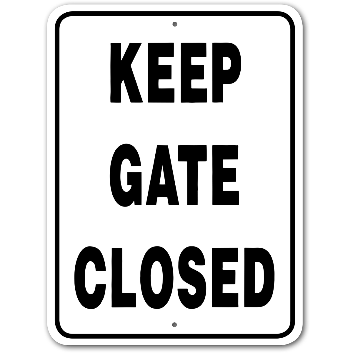 3245304 Keep Gate Closed Sign Aluminum 9 in X 12 in 304