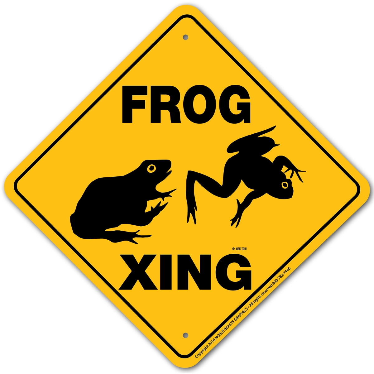 20667 Frog Xing Sign Aluminum 12 in X 12 in 7