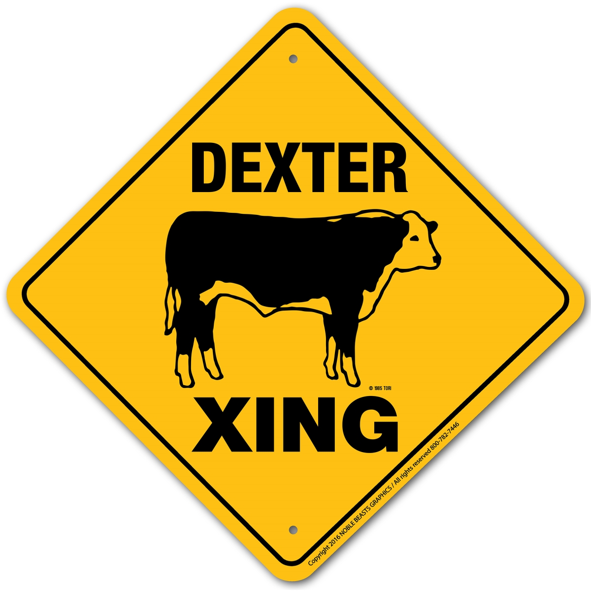 20951 Dexter Xing Sign Aluminum 12 in X 12 in 1