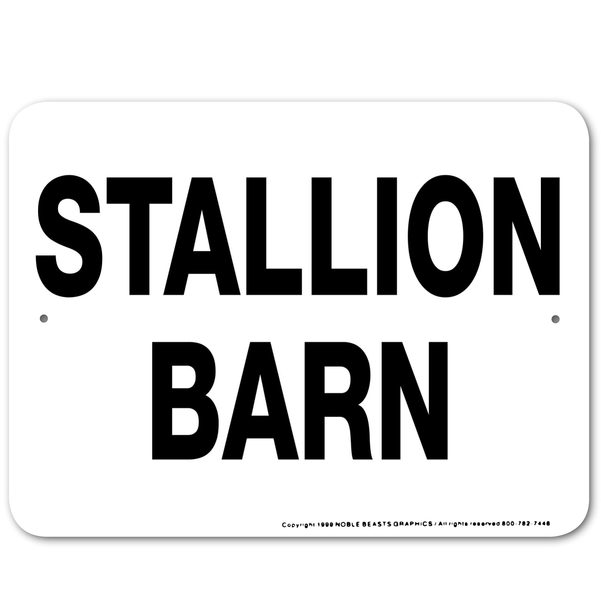 Picture of Noble Beasts Graphics 3245312 Stallion Barn Sign Aluminum 9 in X 12 in 312