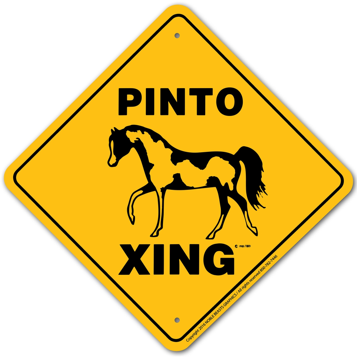 20380 Pinto Xing Sign Aluminum 12 in X 12 in 0