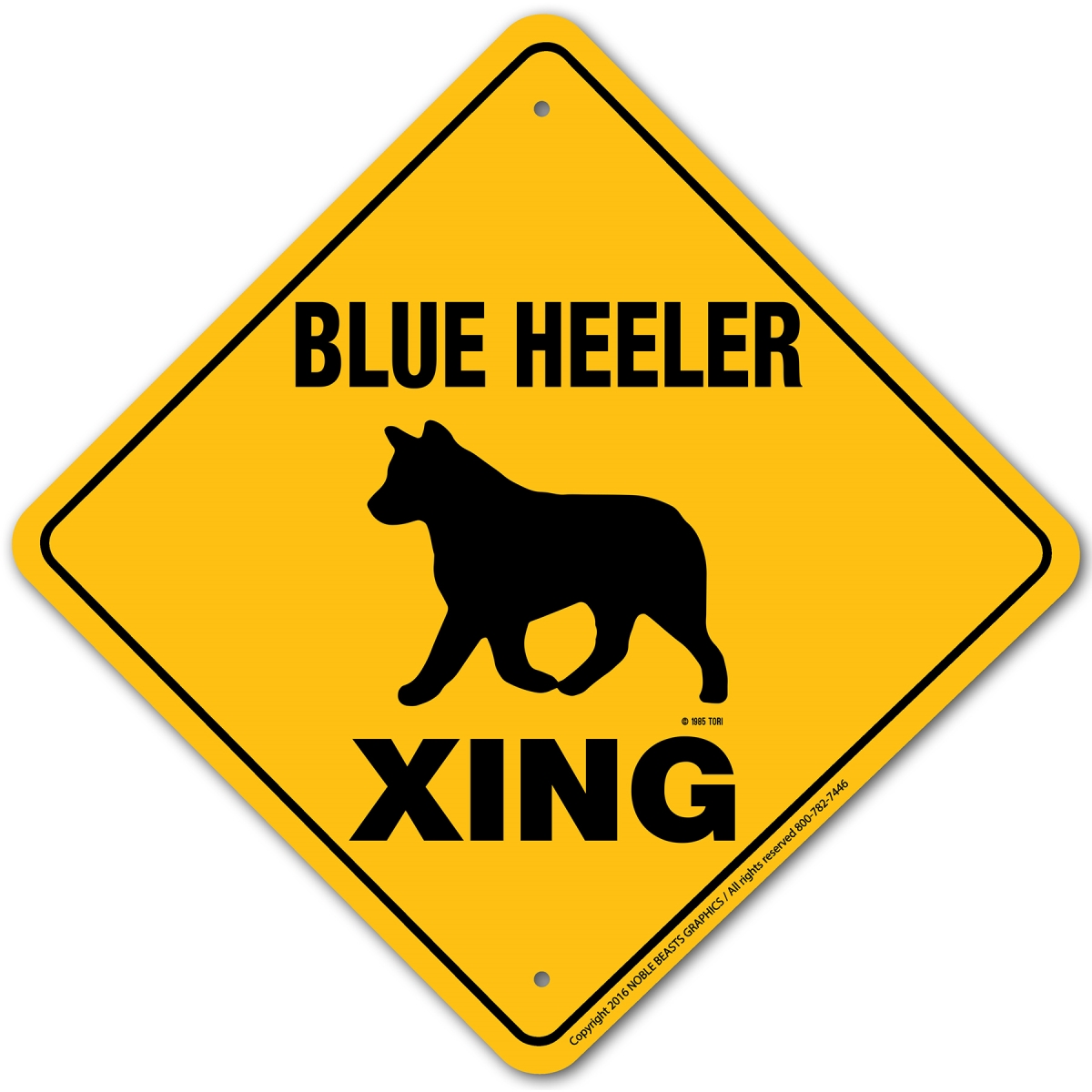 Picture of Noble Beasts Graphics 20991 Blue Heeler Xing Sign Aluminum 12 in X 12 in 1