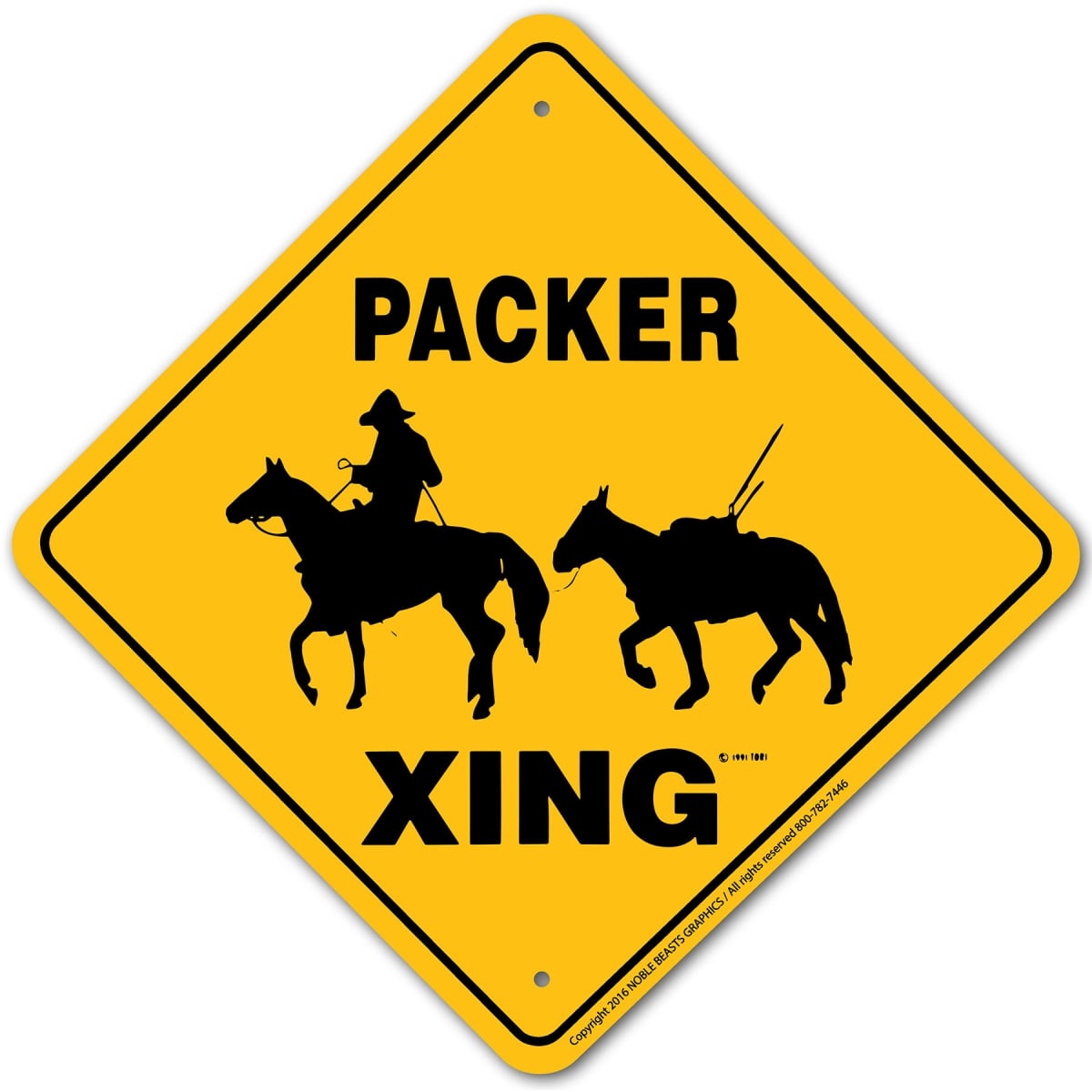 20675 Packer Xing Sign Aluminum 12 in X 12 in 5