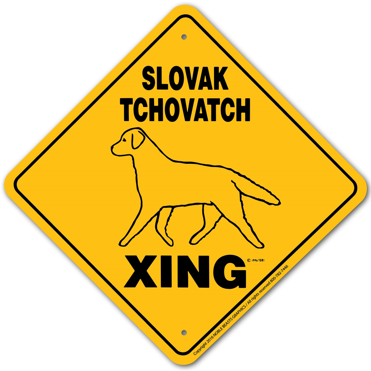 Picture of Noble Beasts Graphics 20916 Slovak Tchovatch Xing Sign Aluminum 12 in X 12 in 6