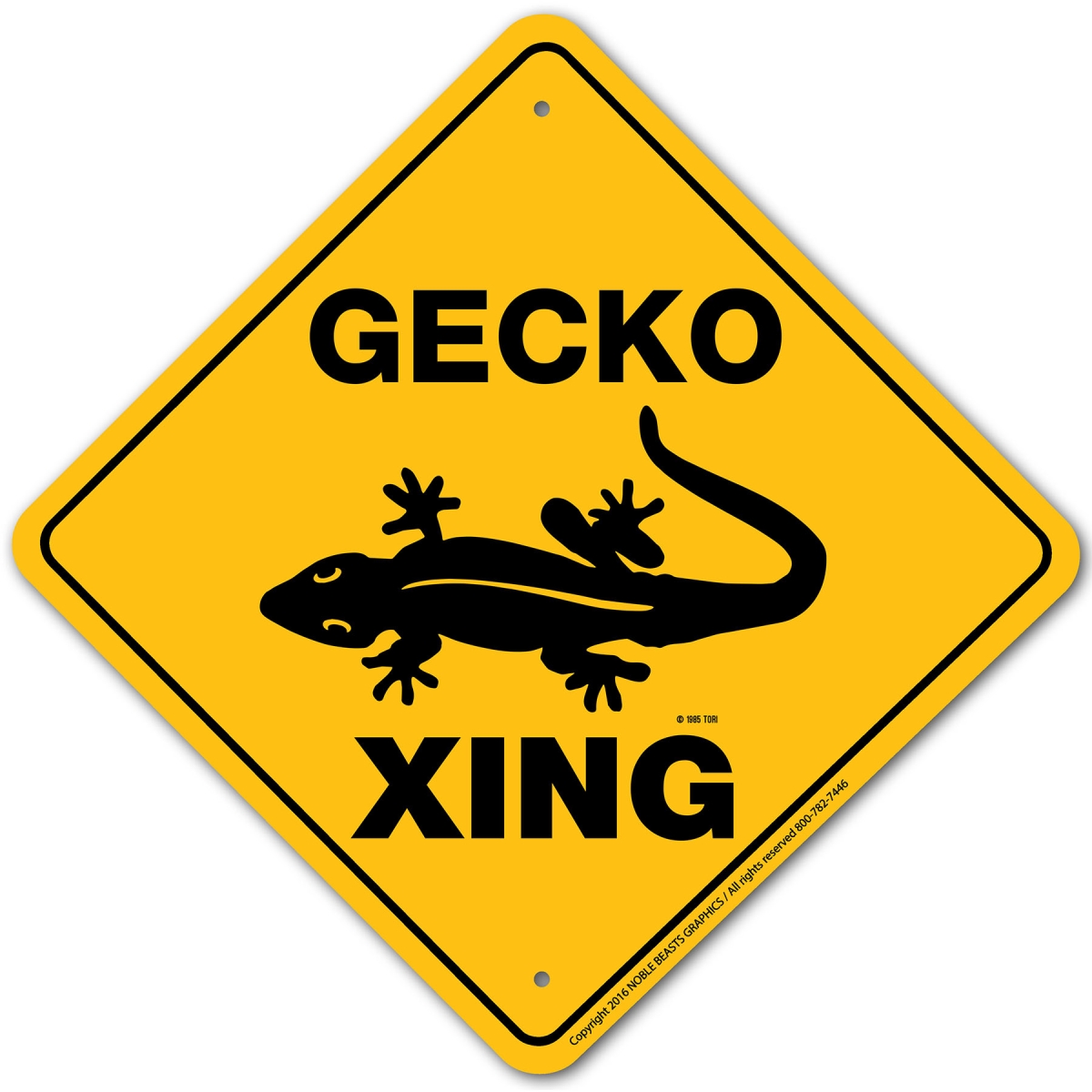 Picture of Noble Beasts Graphics 20992 Gecko Xing Sign Aluminum 12 in X 12 in 2