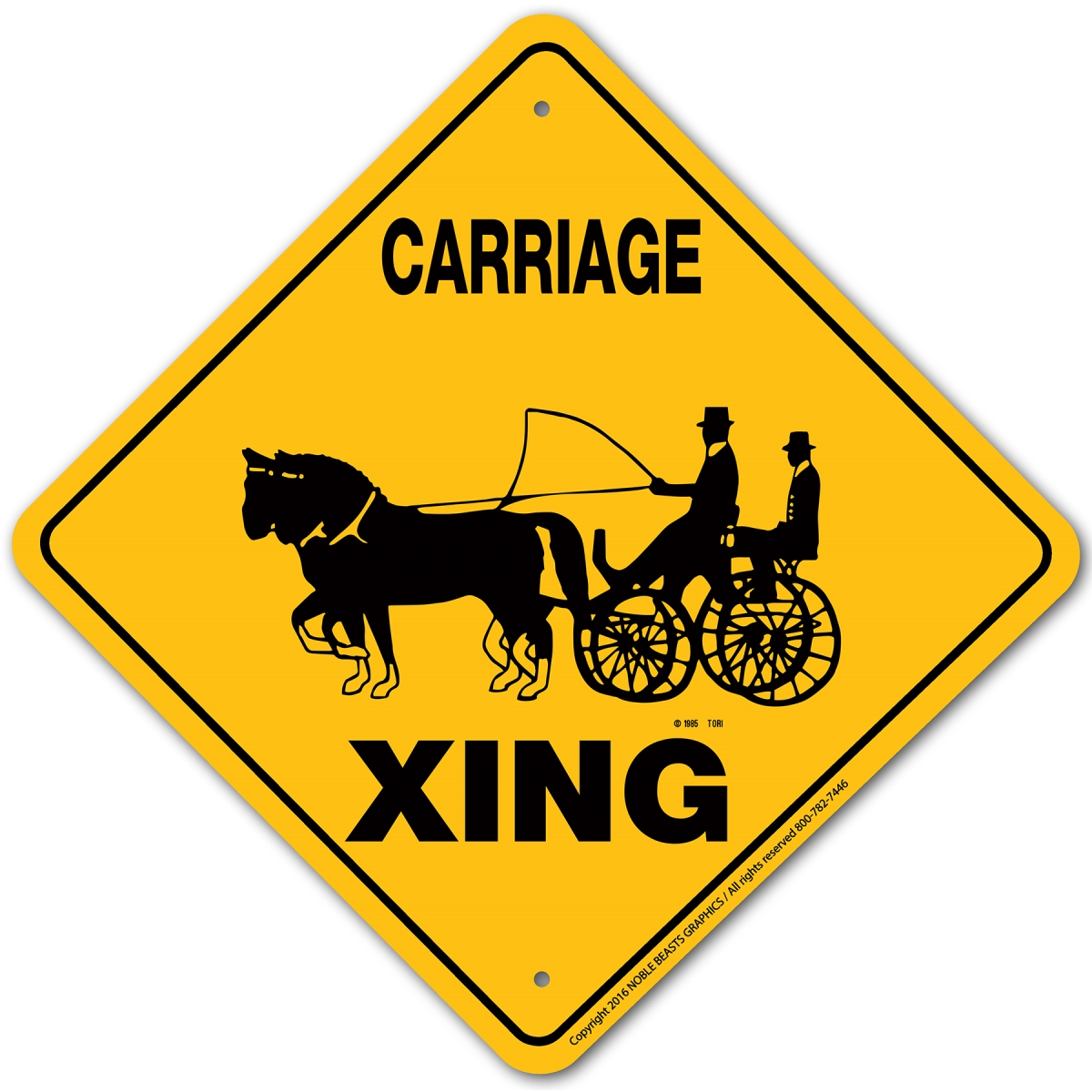 Picture of Noble Beasts Graphics 20913 Carriage (Pair) Xing Sign Aluminum 12 in X 12 in 3