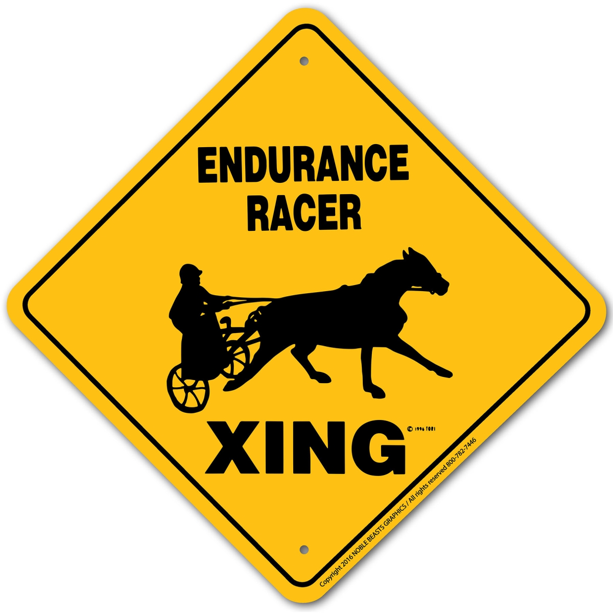 Picture of Noble Beasts Graphics 20898 Endurance Racer Xing Sign Aluminum 12 in X 12 in 8