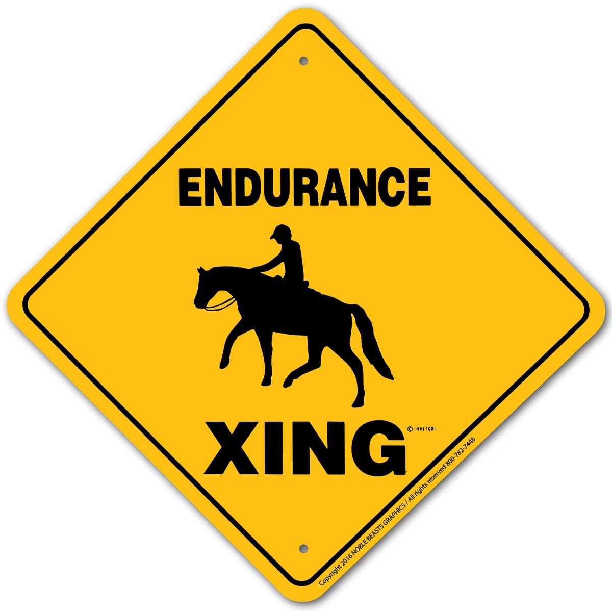20752 Endurance Xing Sign Aluminum 12 in X 12 in 2