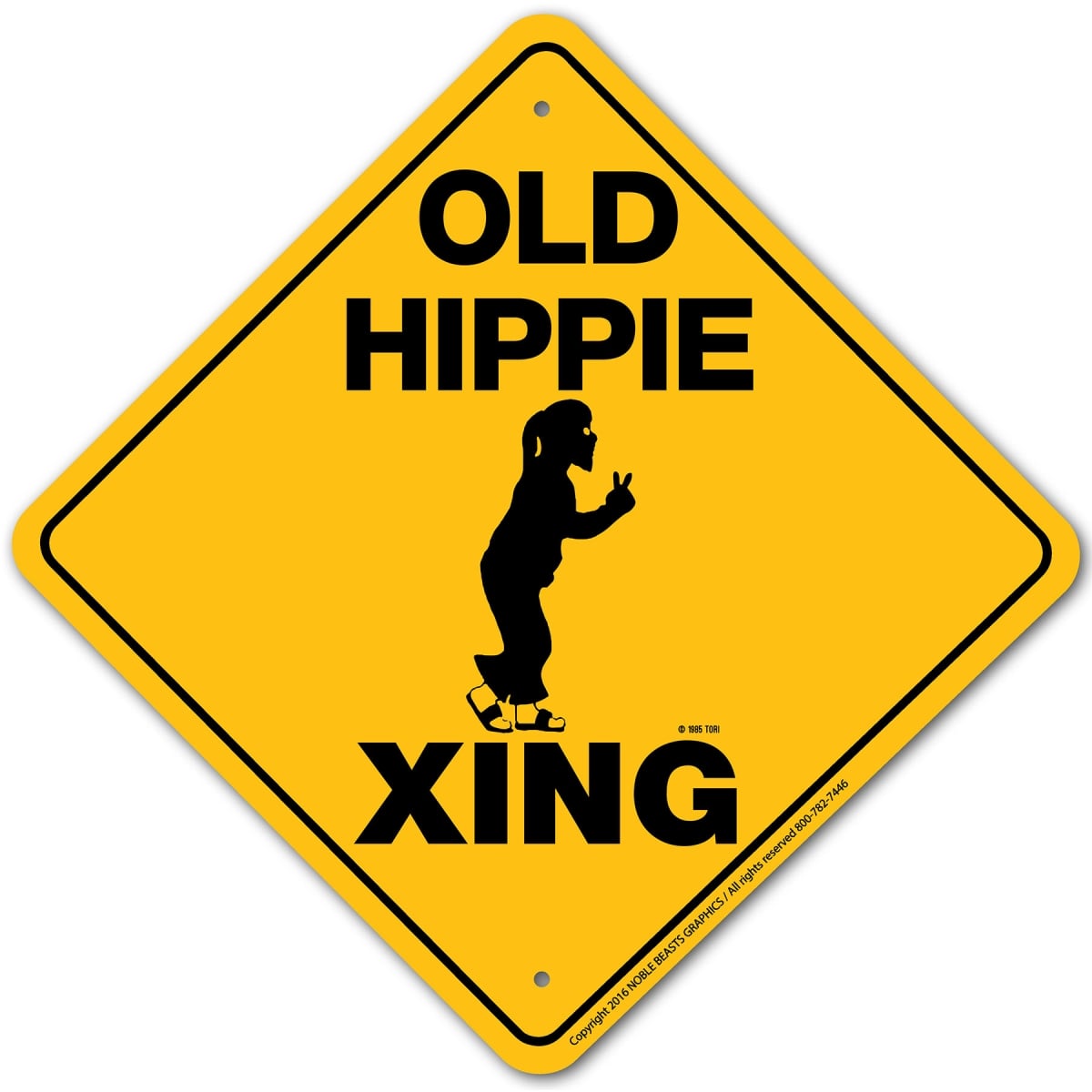 20030 Old Hippie Xing Aluminum 12 in x 12 in 0