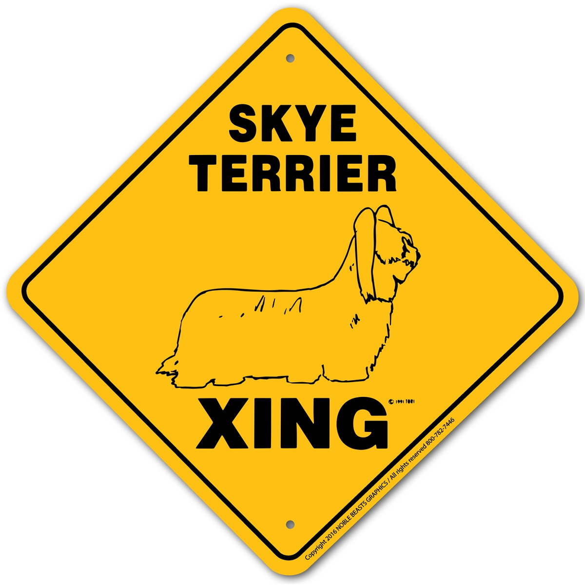 20649 Skye Terrier Xing Sign Aluminum 12 in X 12 in 9