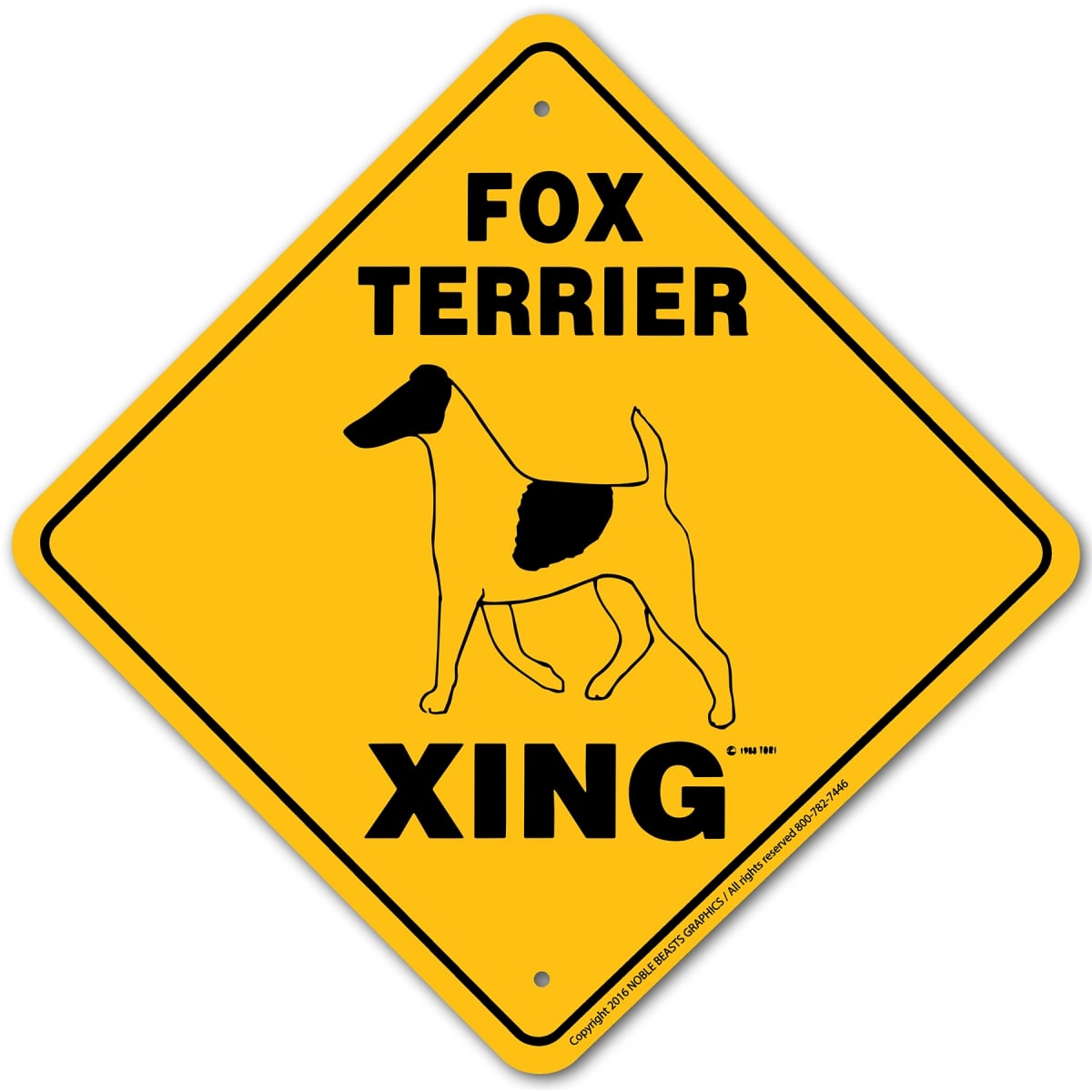 20608 Fox Terrier (Smooth) Xing Sign Aluminum 12 in X 12 in 8