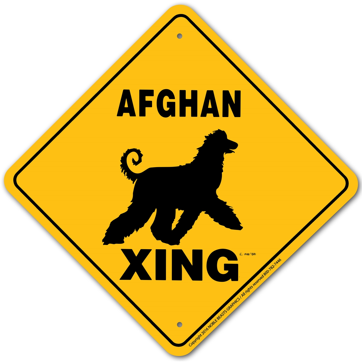 20482 Afghan Xing Sign Aluminum 12 in X 12 in 2