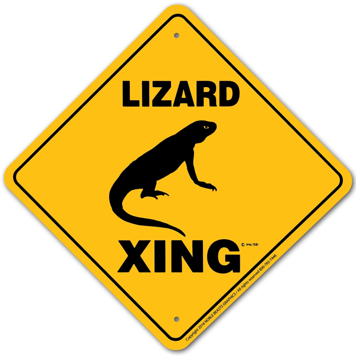 20857 Lizard Xing Sign Aluminum 12 in X 12 in 7
