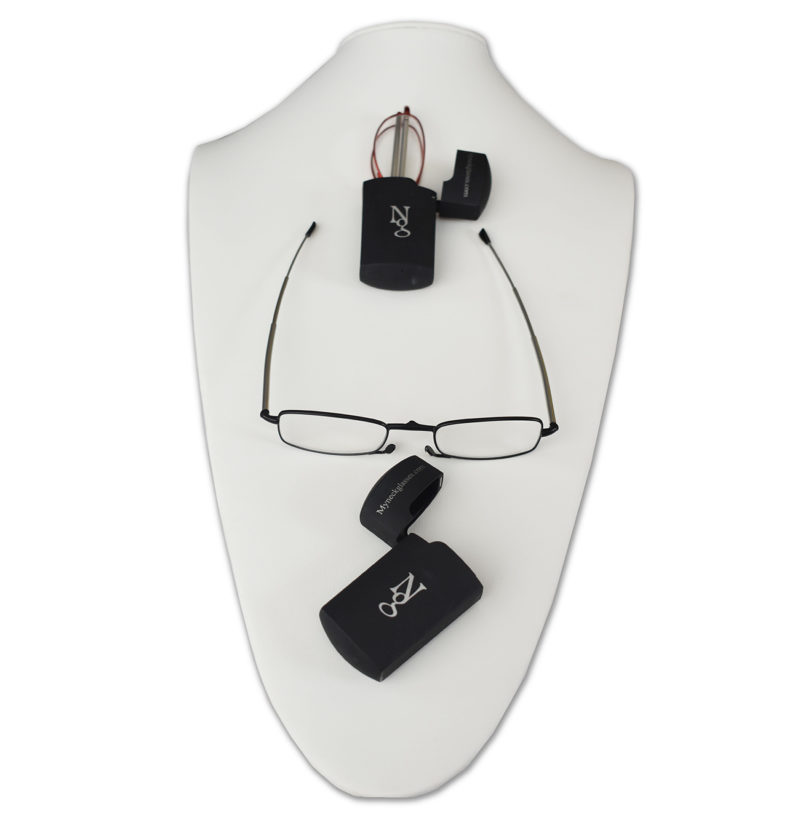 Picture of Neckglasses 9118 Pierce Foldable Reading Glasses in Pocket Case - Gunmetal&#44; Strength 1.5