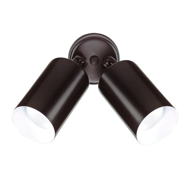 Double Bullet Adjustable Flood Light Black - 9.15in.