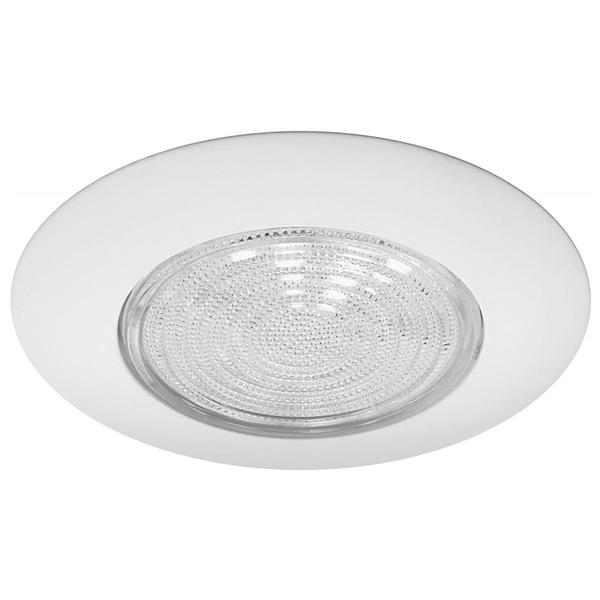 Fresnel Round Downlight Trim - White - 6in. - Wet Location Rated