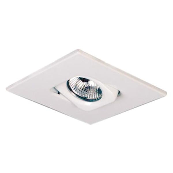 Square Downlight Trim - White - 4 in. - Adjustable Tilt Feature