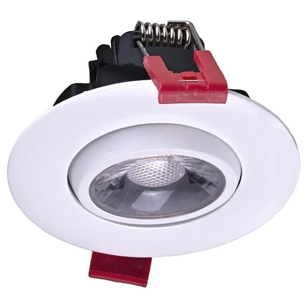 LED Gimbal Round Downlight - White - 7.9W - 616 Lumens - Dimmable