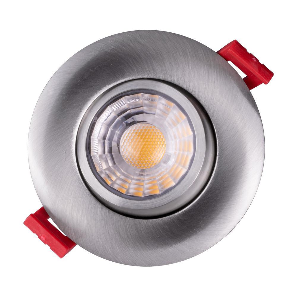 LED Gimbal Downlight - Nickel - 3 in. - Dimmable - 2700K