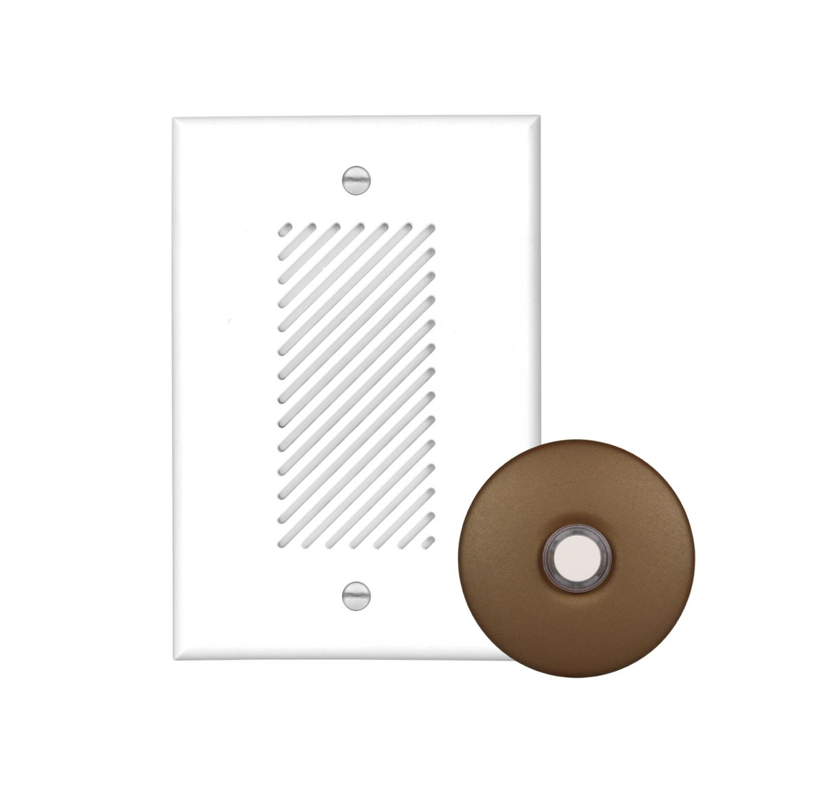 EDC1120SBBZ Single-Gang Electronic Door Chime Kit with Architectural Bronze Stucco Button