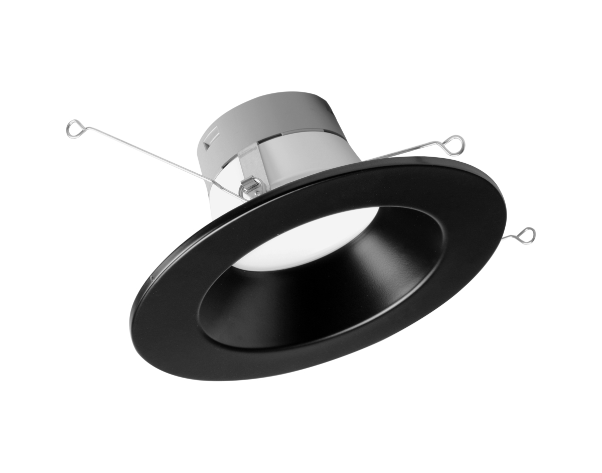 Picture of NICOR Lighting DLR56609120SBK DLR56(v6) 5/6-inch Black 900 Lumen Selectable Recessed LED Downlight