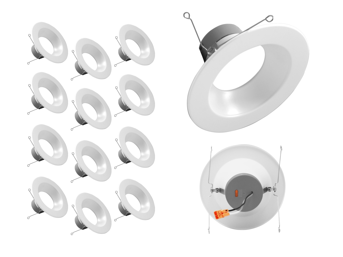 Picture of NICOR Lighting DLR56609120SWH-12PK DLR56(v6) 5/6-inch White 900 Lumen Selectable Recessed LED Downlight (12 Pack)