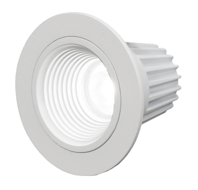 DLR2-10-120-3K-WH-BF 2 in. LED Downlight with Baffle Trim in White - 3000K