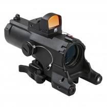 VECO434QRBR-A Eco Mod2 4x34 Prismatic Scope With Ddab Red Dot & Black