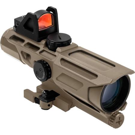 Picture of NcStar VSTP3940GDV3T 3-9 x 40 mm Generation3 Ultimate Sighting System Scope with Red Micro Dot Optic - Tan
