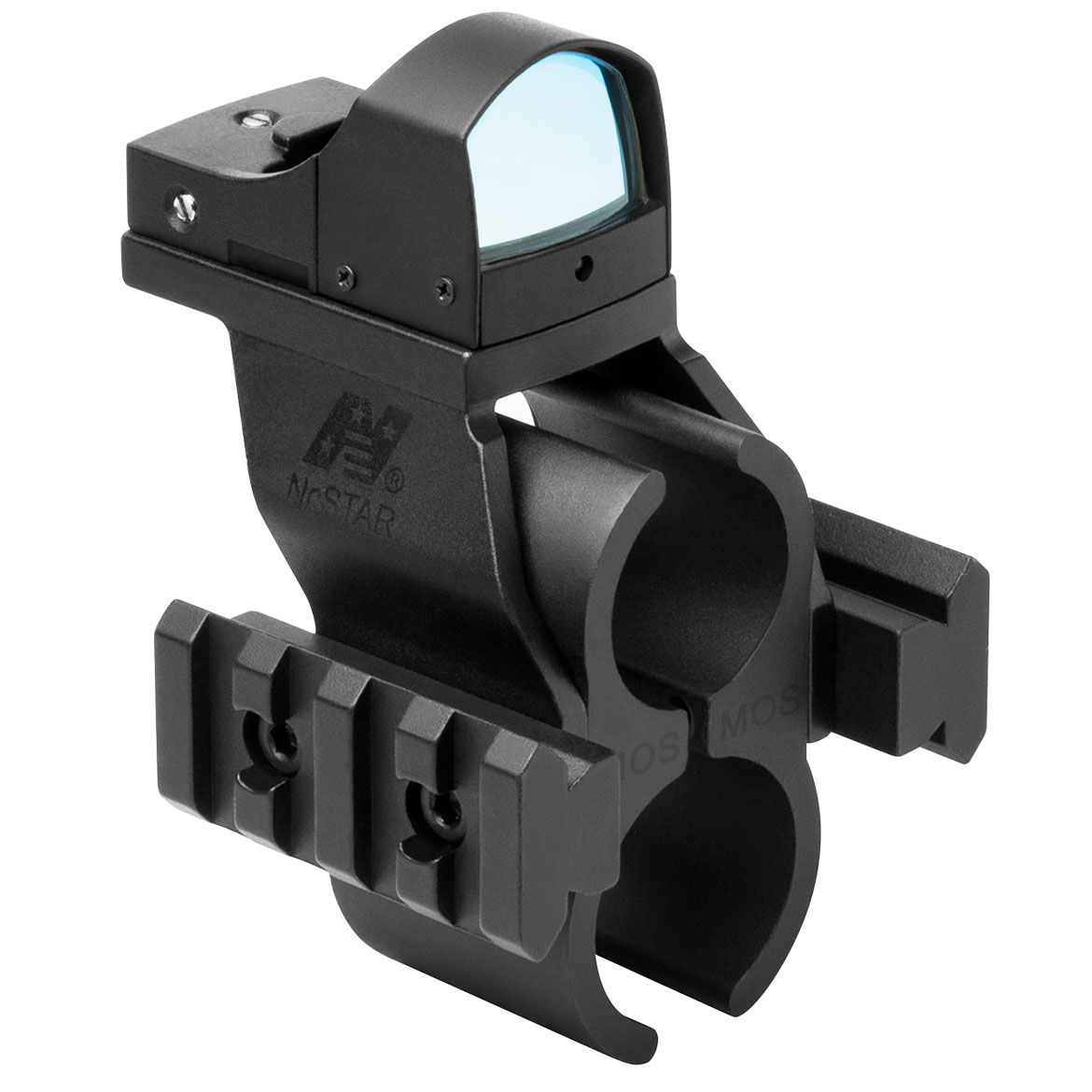MSHBDMOSG-A Green Dot Barrel Rail & Mount Combo for Mosberg 500 - 590